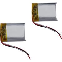 2pcs 3.7v 400mah 1.48Wh Li Lithium Battery 902025 Li-ion 3-Wires Thermistor Repair GPS Bluetooth
