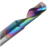 Dreanique 1pc 3.175 4 6 8mm Single Flute Solid Tungsten Carbide Alloy End Mill, DLC Coating Milling