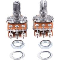 2Pcs B20K 20K Ohm 8mm Shaft PCB Mounted Linear Dual Potentiometer