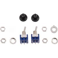 2Pcs AC 6A 125V DPDT 3 Position ON-OFF-ON Power Control Toggle Switch