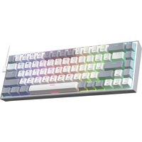 Redragon K631 Gery 65% Wired RGB Gaming Keyboard, 68 Keys Hot-Swappable Compact Mechanical Keyboard