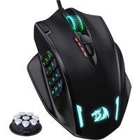 Redragon M908 RGB Backlight LED USB Wired Gaming Mouse 18 Programmable Mouse Buttons 12400 DPI