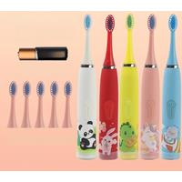 Children's Electric Toothbrush Cartoon Kids With Replacement Head Ultrasonic IPX7 Waterproof
