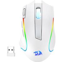 Redragon M612 PRO RGB 8000 DPI Wired/Wireless 9 Programmable Buttons 6 Backlit Modes Gaming Mouse, White