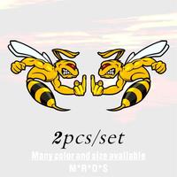 Car Stickers Angry Bee Vinyl Decals Motorcycle Decal Decoration Accessories Waterproof Sunscreen Cover Scratches ,Multiple Sizes