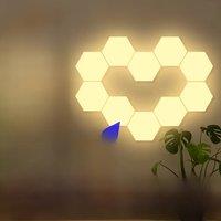 LED Night Light Honeycomb Hexagon Modular Quantum Lamp DIY Creative Modern Wall Lights Bedroom Decoration USB DC5V Touch Dimming