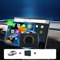 CarlinKit Wireless Android Auto & CarPlay For Tesla Model 3 Model Y X S 2.4G&5Ghz WiFi BT Auto Connect Online Upgrade Smart Box