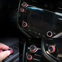 For Toyota Camry 2018 5pcs/Set Car Air Conditioning Volume Radio Button Knob Cover Aluminum