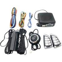 Car Engine One-Key Start-Stop Button System PKE Keyless Entry System Car Anti-Theft Alarm Remote Start Ignition System