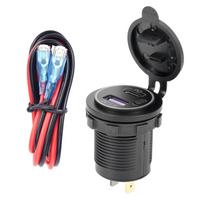 PD Type C USB Car Charger and QC 3.0 Quick Charger 12V Power Outlet Socket with ON/Off Switch for