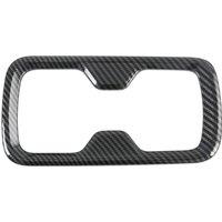 for Nissan Navara NP300 2016-2019 Carbon Fibre Car Front Water Cup Holder Protector Frame Cover Trim Sticker Accessories