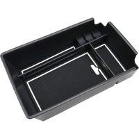 Center Console Organizer Tray Armrest Tray Secondary Storage Insert Tray for Sonata DN8 2020 2021 Black+White