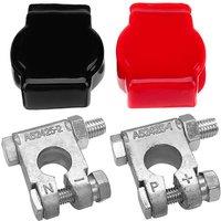 Battery Terminals(Heavy Duty) Battery Terminal Negative & Positive with Plastic Cover Made of Lead Alloy Kit