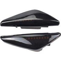 2Pcs Smoked Car Dynamic LED Side Marker Light Turn Signal Light For-BMW X3 F25 X5 E70 X6 E71 E72 2008-2014