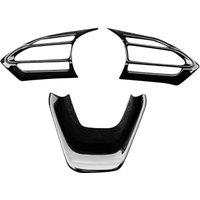 for Toyota Yaris Cross 2020 2021 ABS Bright Black Car Interior Steering Wheel Cover Trim Moldings Car Styling
