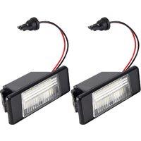 2Pcs Car 18Leds License Plate Lights Plastic for Nissan Qashqai X-Trail Juke Primera Bright Led Number Licence Plate Light