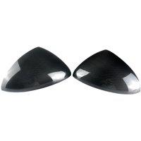 2Pcs Car Carbon Fiber Side Rear View Mirror Cover Trim for-Porsche Cayenne 958 2011-2014