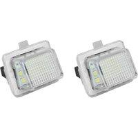 2Pcs Car License Plate Light for Mercedes-Benz W204/W212/W216/W221/W207 18 Led White Rear License