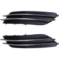 for Audi A6 C7 2011-2014 Chrome Strip Front Left Right Bumper Lower Grilles Cover Front Fog Light Cover Lamp Mask