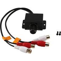 Car Home Audio Amplifier Bass RCA Gain Level Volume Control Knob LC-1 Black