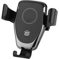 Wireless Charger Holder Car Navigation Gravity Charging Bracket Air Outlet Car Wireless Fast Charger-Black