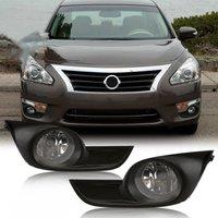 1Pair Driver & Passenger Side Clear Lens Halogen Fog Lamps Assembly for Nissan Altima 2013-15 Accessories