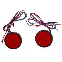 2 x Taillight Round Taillight Brake Light Stoplight Car Red