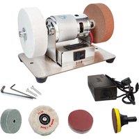 Desktop Double Sand Wheel Multifunctional Grinding Machine Small Knife Grinder Household variable Speed Grinding Polishing Machi