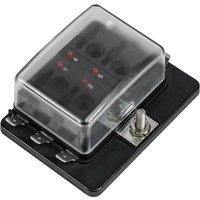 6 Way Blade Fuses Box for Automotive ATC/ATO Blade Fuses 100 Amp LED Indicator 10-30V DC for Auto Marine Fuses Block