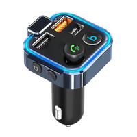 Car FM Transmitter Sound Fast USB Charger Car Adapter Support 42W PD+QC3.0 LED Backlight Wireless