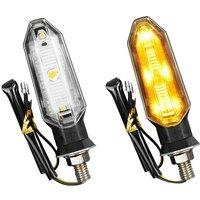 2PCS Universal LED Motorcycle Turn Signal Light Rear Lights Lamp 12V IP67 Waterproof Amber Flasher
