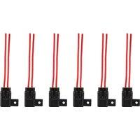 Automotive/Marine Weatherproof Blade Style ATO/ATC Fuse Holder with Cover, 12 AWG, 30A, 6 Pack