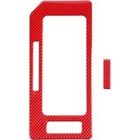 Gear Shift Box Trim Cover Interior Accessories for Ford F150 2015 2016 2017 2018 2019 2020 Red Carbon Fiber