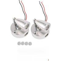 RV LED Spot Reading Lamps, 12V Interior Spotlight Contact Switch with USB Interface for Caravan, Boat, Motorhome Warm