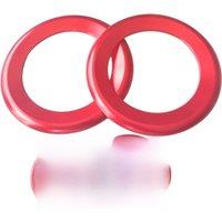 Car Front Rear Door Speaker Ring Knob Cover Metal Trim for Jeep Grand Cherokee 2011-2021 Decoration Accessories,Red 4PC
