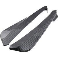 2Pcs Car Rear Bumper Lip Spoiler Diffuser Splitter Canard Protector Glossy,Auto Exterior Accessories