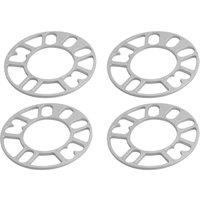 4Pcs Aluminum Wheel Spacers Shims Plate Auto Wheel Spacers 5mm Stud for 4X100 4X114.3 5X100 5X108 5X114.3 5X120