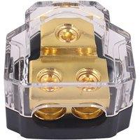 Car Audio Amplifier Power Distribution Block 1 in 2 Out Way Power Ground Distributor Blocks Car