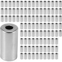 100pcs Gaines Cable cap Fixing Brake Speed 5mm Metal Silver for Bike