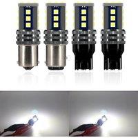 2PCS Car LED Bulb P21W BA15S 1156 PY21W BAY15D 1157 Turn Signal Light 12V 3030 SMD 6500K White Auto Reverse Parking Back Lamps