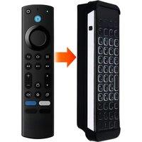 iPazzPort Mini Bluetooth Keyboard Backlit with Remote Cover(6.2in, Multimedia Hotkeys Rechargeable, For AMZ Fire TV Stick 4K Max
