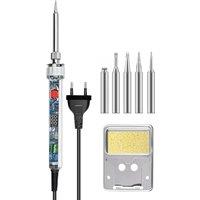 JCD 100W New Electric Soldering Iron P907 110V 220V Adjustable Temperature LCD Digital Display With Switch Welding Repair Tools