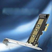 RAGEER PCIE to NVMe X1 Adapter Card, PCI Express 4.0/3.0 16Gbps to M.2 2280/60/42/30 SSD Converter with Metal Profile Bracket