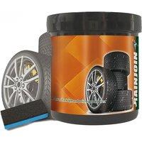 Tire Wax with Sponge Car Tyre Shine Wax Wheel Cleaner Black Brightening Polishing Maintenance, Tire Brightener, Refurbishing