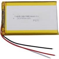 3.7V 3000mAh 11.1Wh NTC 3-Wires Thermistor Li Lithium Battery 605080 Lipo For GSP DashCam Car Camera Bluetooth Speaker e-book