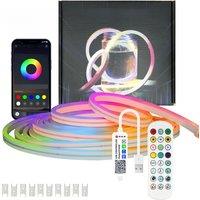 LED Strip RGB+IC Strip USB 5V 6 * 12 mm 1 M/60 LEDs Bluetooth APP With Music Rhythm Waterproof Light Strip