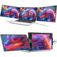 Ustaion X3 Laptop Screen Extender 14 Portable Triple Monitor With QHD 2K IPS Display For Mac Windows Chrome PC Fits 13-17inch