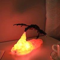 3D Printed Fire Dragon Lights, LED USB Rechargeable Desktop Lamp for E-sport Child Gifts Murder