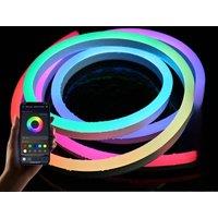 LED Neon Strip Set DC 24V RGB IC Waterproof Strip Light Bluetooth APP Control For Outdoor Decoration