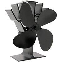 Heat Powered Stove Fan 4 Blade Log Wood Burner Eco Friendly Quiet Fireplace Fan Winter Warm Home